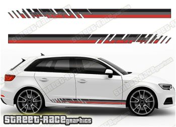 Audi A3 printed racing stripes 041