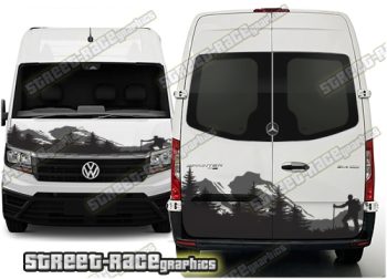 Sprinter / Crafter front/rear 166 - MOUNTAINS/TREES