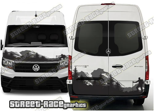 Sprinter / Crafter front/rear 166 - MOUNTAINS/TREES