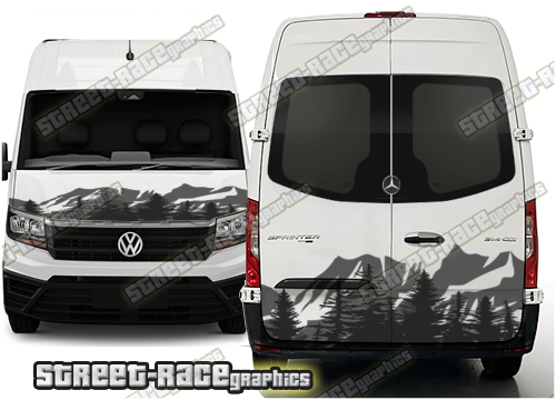 Sprinter / Crafter front/rear 167 - MOUNTAINS/TREES
