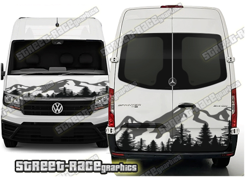 Sprinter / Crafter front/rear 168 - MOUNTAINS/TREES