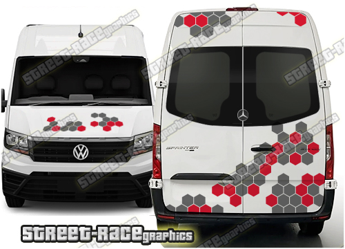 Sprinter / Crafter front/rear 173 - HEXAGONS