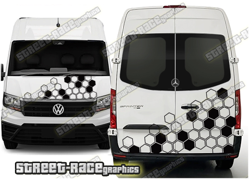 Sprinter / Crafter front/rear 175 - HEXAGONS
