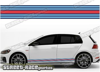 VW Golf Martini racing stripes 001