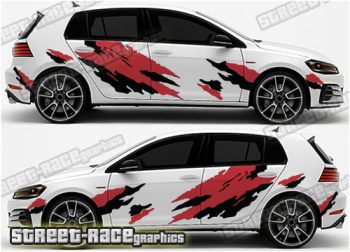 Volkswagen Golf rally 002 mud splatter graphics