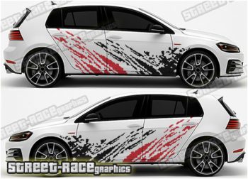 Volkswagen Golf Rally 004 mud splatter graphics