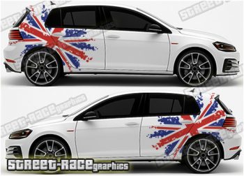Volkswagen Golf rally 026 graphics - UNION JACK SPLATTER