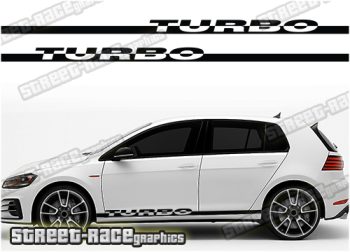 Volkswagen Golf racing stripes 005 - Turbo
