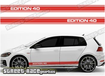 Volkswagen Golf racing stripes 008 - edition 40