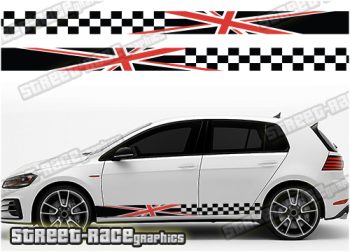 Volkswagen Golf racing stripes 012 - Union Jack