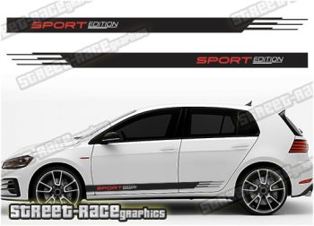 VW Golf racing stripes 035