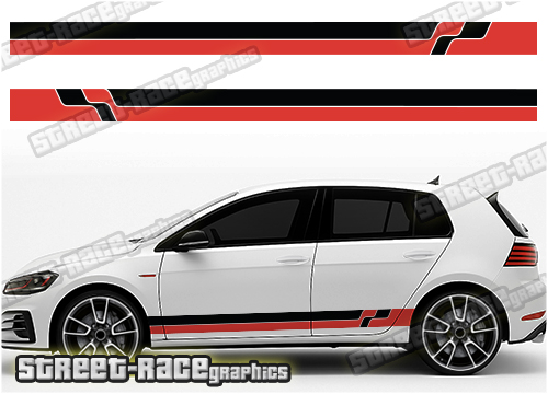 VW Golf racing stripes 037