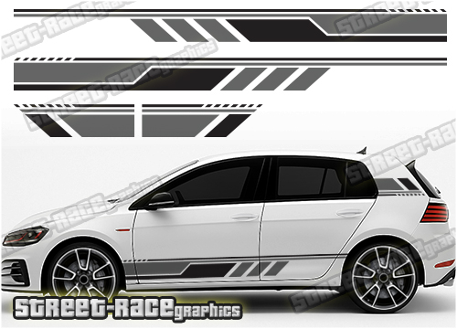 VW Golf racing stripes 039