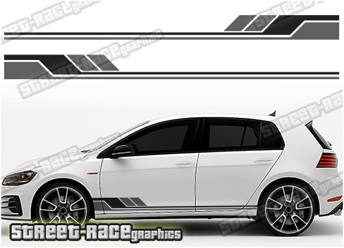 VW Golf racing stripes 040