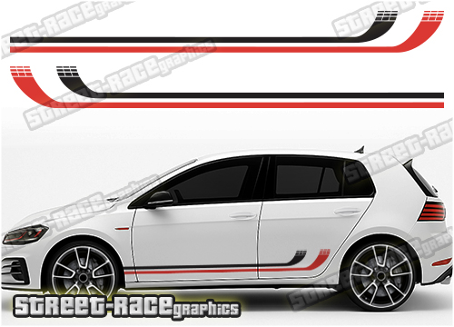 VW Golf racing stripes 046