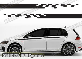 VW Golf racing stripes 049