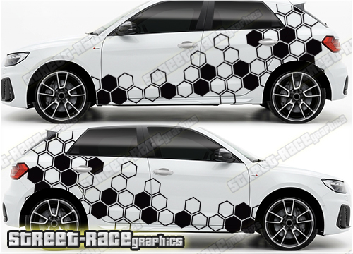 Audi A1 large graphics 106 - Hexagons