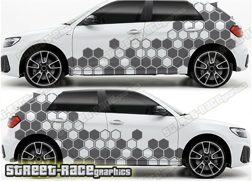 Audi A1 large graphics 107 - Hexagons