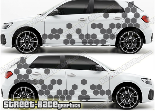 Audi A1 large graphics 108 - Hexagons