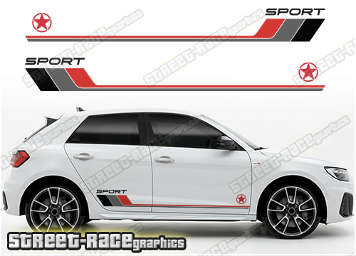 Audi A1 racing stripes 321