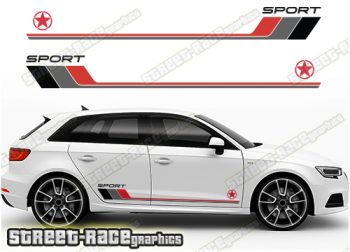 Audi A3 racing stripes 321