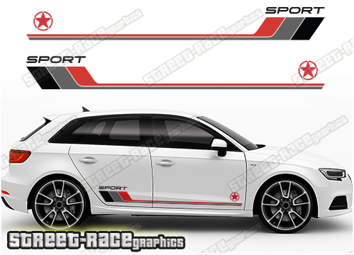 Audi A3 racing stripes 321
