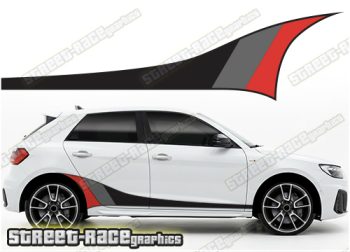 Audi A1 printed racing stripes 002