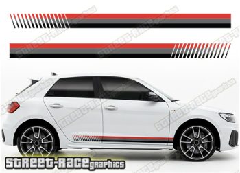 Audi A1 printed racing stripes 004