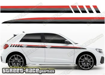 Audi A1 printed racing stripes 009