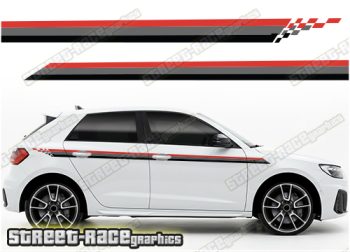 Audi A1 printed racing stripes 010