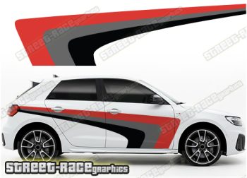 Audi A1 printed racing stripes 011