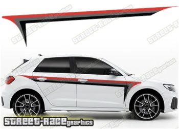 Audi A1 printed racing stripes 014
