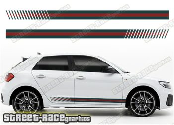Audi A1 printed racing stripes 015 - GUCCI style