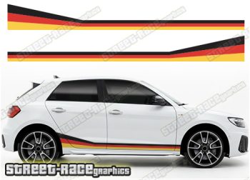 Audi A1 printed racing stripes 024 - German Flag