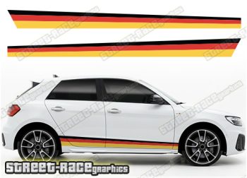 Audi A1 printed racing stripes 025 - German Flag