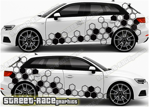 Audi A3 large graphics 106 - Hexagons