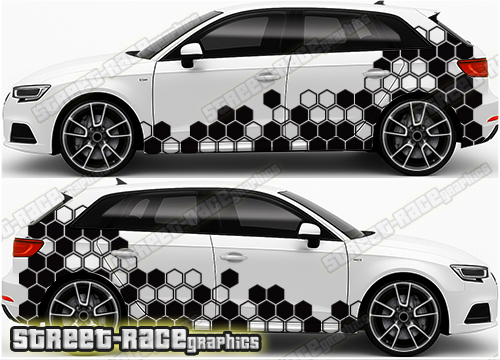 Audi A3 large graphics 107 - Hexagons