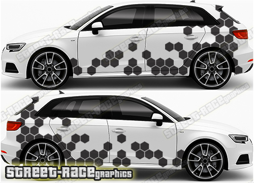 Audi A3 large graphics 108 - Hexagons