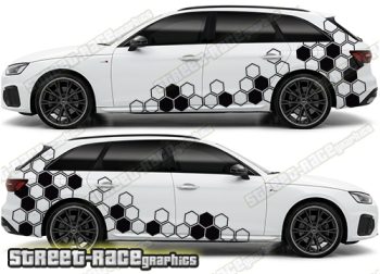 Audi A4 large graphics 106 - Hexagons