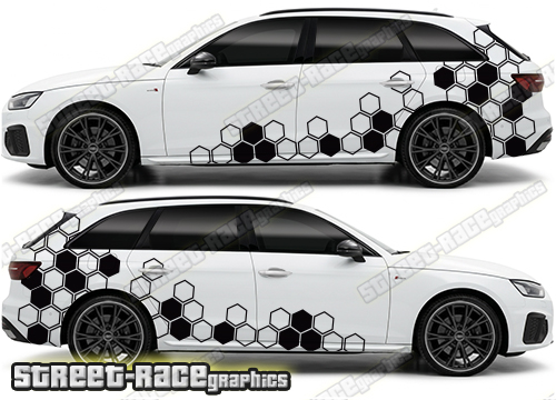 Audi A4 large graphics 106 - Hexagons