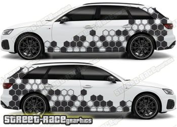 Audi A4 large graphics 107 - Hexagons