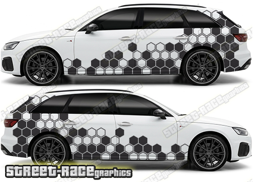 Audi A4 large graphics 107 - Hexagons