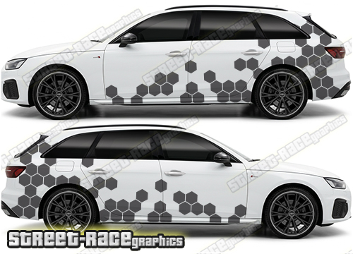 Audi A4 large graphics 108 - Hexagons