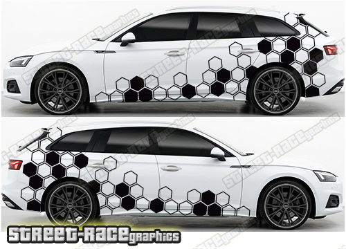 Audi A5 large graphics 106 - Hexagons