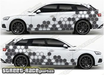 Audi A5 large graphics 107 - Hexagons