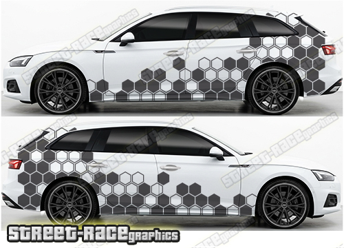 Audi A5 large graphics 107 - Hexagons