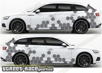 Audi A5 large graphics 108 - Hexagons