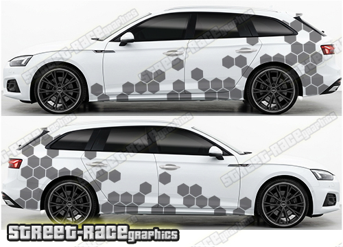Audi A5 large graphics 108 - Hexagons