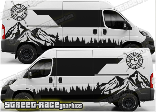 Camper van graphics 232 - Compatible with Ducato - Relay - Boxer