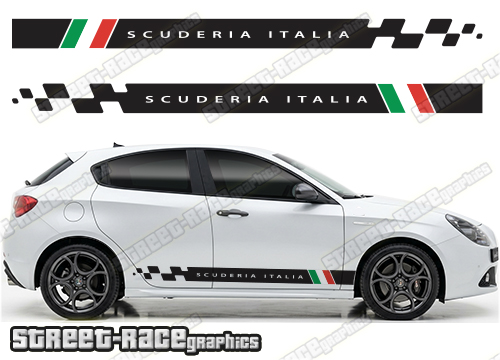 Racing stripes 008 Scuderia Italia- Compatible with Alfa Romeo Giulietta